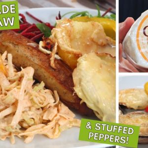 Homemade Keto Coleslaw & Stuffed Peppers! // Perfect Low Carb Summer Food