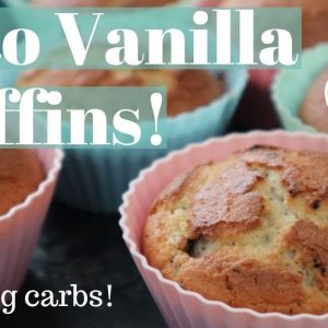 Keto Vanilla Muffins Recipe (choc chip!)