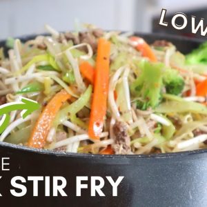 Quick Low Carb Stir Fry // Crispy Pork in Chinese Marinade