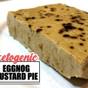 Crustless Eggnog Custard Pie || 🎄 12 Days of Keto Christmas 🎄