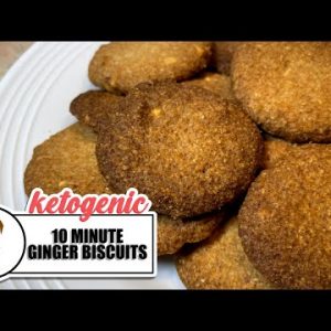 10 Minute Ginger Biscuits (NO EGG) || The Keto Kitchen UK