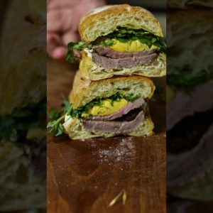 Leftover Steak & Hummus Sandwich