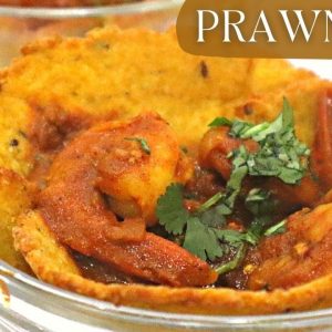 Prawn Puri Recipe using Keto Roti // Prawn Curry Recipe