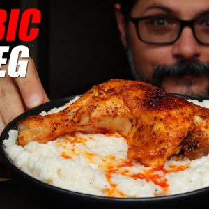 Indians try Arabic Saleeg (Chicken with rice cooked in milk)