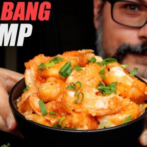 Indians try Bang Bang Shrimp for the first time