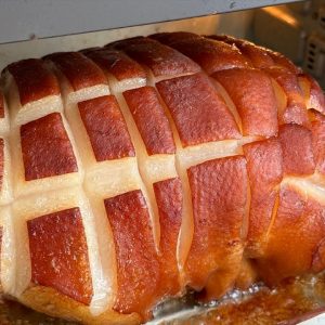 Headbanger's Kitchen is live slicing ham